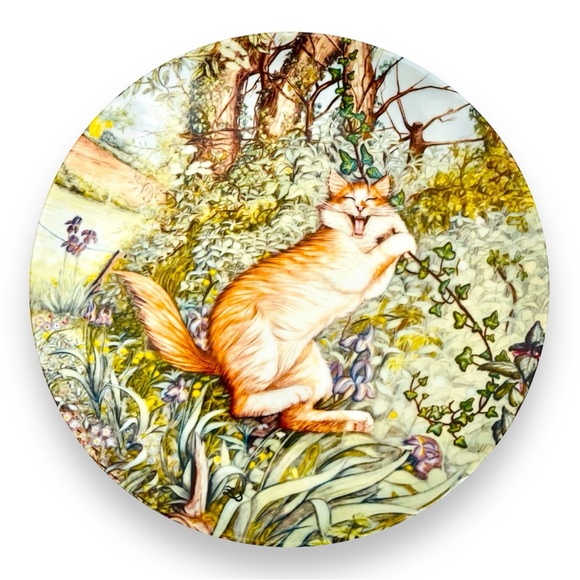 Collectors Plate Zoe’s Cats Plates Sniffer & Tarzan by Zoe Stokes - Picture 2 of 8